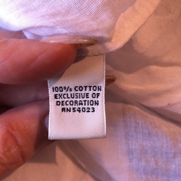 Banana Republic sheet cotton overlay top drawstring waist pockets on front XL - Picture 9 of 9